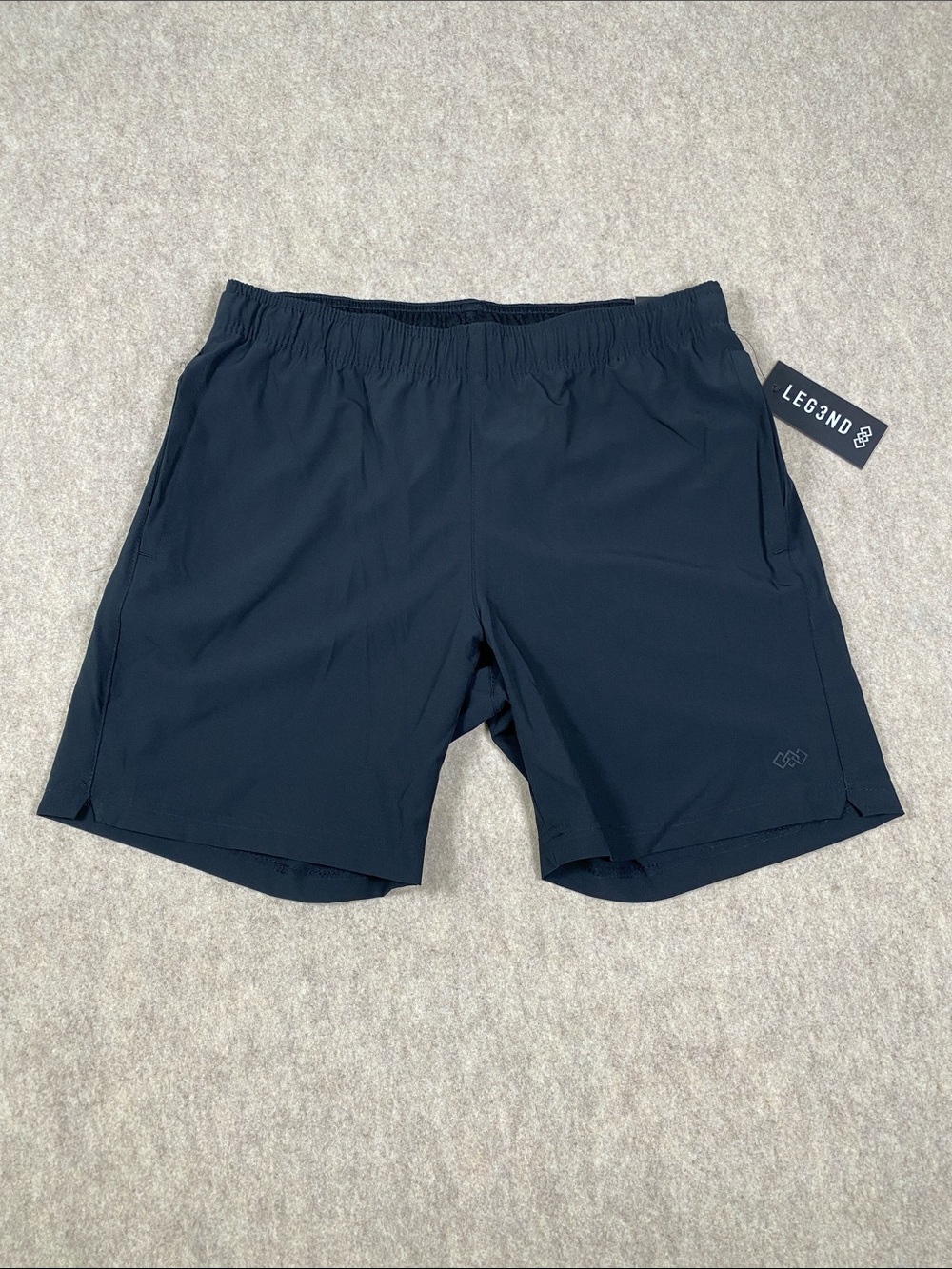 LEG3ND Men’s Black 7” Stretch Performance Athletic Shorts Size M NWT